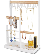 Jewelry Stand Holder Organizer, 4-Tier Necklace Holder with Ring Tray, 1... - $49.93 CAD