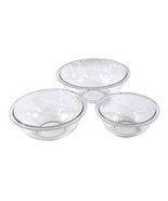 Pyrex Mixing Nesting Bowl 3 Piece Set Clear Glass USA 322 323 325 Excell... - £27.09 GBP