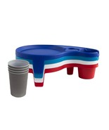 Patriotic Pack - 4X All-In-One Food Trays &amp; 4X 16Oz Disposable Drinking ... - £40.71 GBP