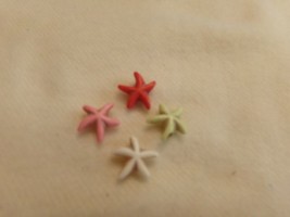 Beads Glass (new) (qty 4) Rainbow Starfish, Multi - £4.09 GBP