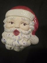 VINTAGE Holland Mold Christmas &quot;Santa Claus&quot;  Pin ...nice painting - $12.29