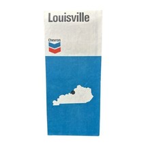 Vintage 1974 Chevron Gas Louisville Kentucky Travel Road Highway Driving Map - £7.42 GBP