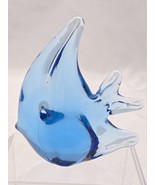 Blue Art Glass Angel Fish 4&quot; Desktop Paperweight Figurine - Unknown Maker - €9,91 EUR