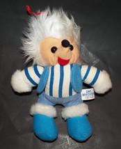 VTG 7&quot; Dan Brechner Plush Stuffed Animal Toy Blue White Outfit Stripes M... - $12.58