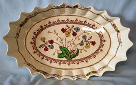 Spode Cowslip s713  Oval Jubilee Platter 11&quot; x 7&quot;, Crazing Older Back Stamp - £51.98 GBP
