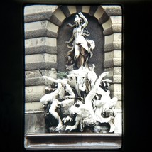 The Power At Sea Statue Vienna Austria 1980 Found Slide Photo Original - £10.59 GBP