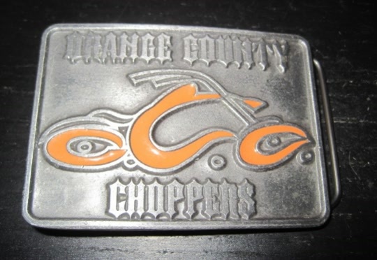 Vintage ORANGE COUNTY CHOPPERS Motorcycle Biker Metal Belt Buckle - $30.00