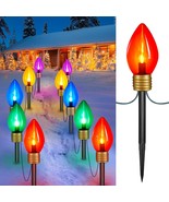 Christmas Lights Jumbo C9 Outdoor Lawn Decorations With Pathway Marker S... - $96.99