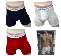 Calvin Klein Modern Cotton Stretch 3 Pack Boxer Brief Red Black White Ne... - £22.33 GBP