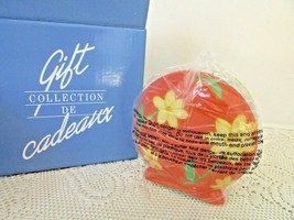 AVON GIFT COLLECTION LUAU FLOWERS NAPKIN HOLDER 2004 CERAMIC NIB - $275.86 MXN