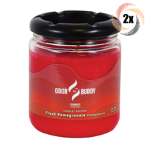 2x Candles Odor Buddy Fresh Pomegranate Odor Eliminator Candle Ashtray | 12oz - £26.84 GBP