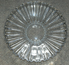 Vintage Large Chunky Starbust Art Deco Crystal Bowl Heavy 14.75&quot; Sunbeam Nice - £118.02 GBP