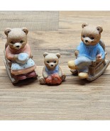 HOMCO Bear Family Figurines Rocking Chairs #1470 COMPLETE SET - Mama, Pa... - £11.71 GBP