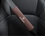 Maserati Brown Car Seat Belt Cover Seatbelt Shoulder Pad 2 pcs - £12.48 GBP
