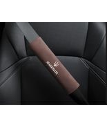 Maserati Brown Car Seat Belt Cover Seatbelt Shoulder Pad 2 pcs - £12.78 GBP