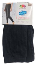 Women&#39;s Fruit Of The Loom Waffle Pant Black Size S/CH (4-6) Thermal New - $7.91