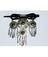 VINTAGE-NEW, ETHNIC BLACK &amp; SILVERTONE HAIR STICK/ACCESSORY - £37.56 GBP