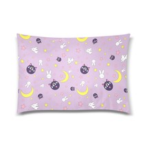 Cat Bunny Star Moon Kawaii Anime Pillow Case 30&quot; x 20&quot; (2 Sides) - £19.14 GBP