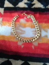 Cuban Link Chain Bracelet 14KT Gold Plated 8IN - $60.00