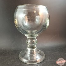 Vintage Clear Glass Beer Schooners, Goblets, HEAVY, THICK Glass, 18 oz OBO - $13.86