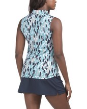 NWT Ladies PUMA Aqua Navy 3 Brush Cloudspun Sleeveless Polo Golf Shirt - XXL image 2