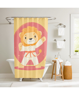 Landon the Lightning-Paw Lion Shower Curtain by Dancing Littles Jungle - $56.06 CAD
