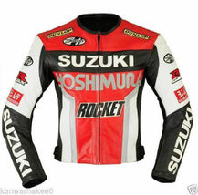 New Suzuki Yoshimura Cowhide Leather Racing Motorcycle and sports Leather Jacket - £176.98 GBP