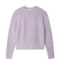 NWT White + Warren Cashmere Marled Crewneck in Purple Marl Sweater M $435 - £98.42 GBP