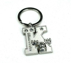 Minnesota Souvenir Keyring Keychain - Letter K, Moose, Rhinestones - $8.86