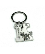 Minnesota Souvenir Keyring Keychain - Letter K, Moose, Rhinestones - £6.65 GBP