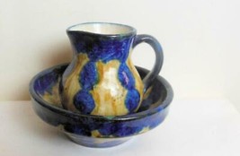 Vintage Small Pottery Pitcher and Bowl Hand Made Germany - £14.98 GBP