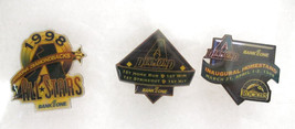 1998 Inaugural Arizona Diamondback OLD LOGO 1st Pin Set of 3 - £12.62 GBP