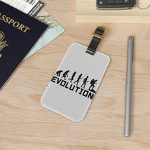 Acrylic Luggage Tag w/ Business Card Insert, Lightweight, Leather Strap, Glossy  - £17.29 GBP