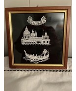 Vintage Crochet Framed Art. Venezia  - $42.08