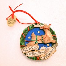 Danbury Mint Rudolph The Red nosed Reindeer Christmas Ornament 2002 wreath - $93.19 MXN