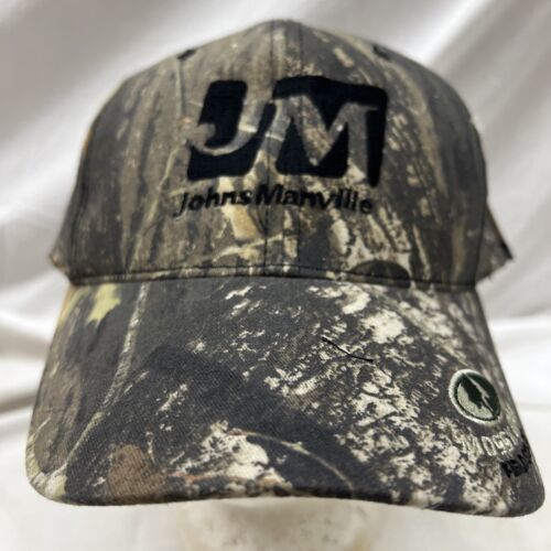 trucker hat baseball Cap Vintage John’s Manville Mossy Oak Embroidered - $39.99