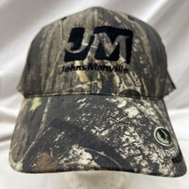 trucker hat baseball Cap Vintage John’s Manville Mossy Oak Embroidered - £31.11 GBP