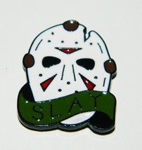 Friday The 13th Jason Face Wearing Mask with Slay Banner Metal Enamel Pin NEW - £6.23 GBP