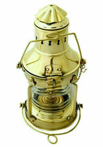 Antique Brass &amp; Copper Anchor Oil Lamp Nautial Maritime Ship Boat Light  - £74.34 GBP