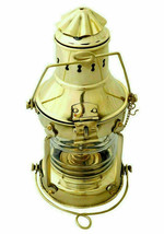 Antique Brass &amp; Copper Anchor Oil Lamp Nautial Maritime Ship Boat Light  - £71.95 GBP