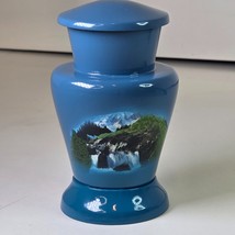 Mountain Blue Scenery Small Cremation Keepsake, Urn for Ashes 3&quot; Aluminum - $468.48 MXN