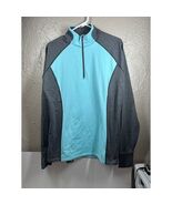 Noble Outfitters Womens Gray Aqua Raglan Sleeve Activewear Shell 1/4 Zip... - $498.97 MXN