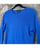 Charter Club Cashmere Sweater Womens Medium Blue Soft Luxury Pullover Cr... - £12.77 GBP