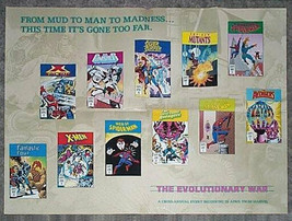 1988 Spider-man/X-Men/Avengers/Punisher/Fantastic Four/Silver Surfer/Thor poster - £23.96 GBP