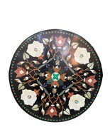 36 &quot; Round Marble Inlay Table Top pietra Dura Home garden coffee table h... - $2,300.00