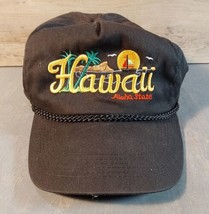 Hawaii Aloha State Embroidered Trucker Hat Black Rope Snapback One Size ... - £13.09 GBP