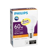 Philips 455576 60W Equivalent 2700K A19 LED Light Bulb, Soft White (2-Pack) - £42.48 GBP