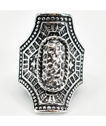 Bohemian Inspired Silver Tone Tribal Shield Geometric Fashion Statement ... - £4.78 GBP
