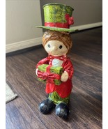 Vintage Lucie Sable Imports  Christmas paper mache  handmade Boy Figurine￼ - $34.28 CAD