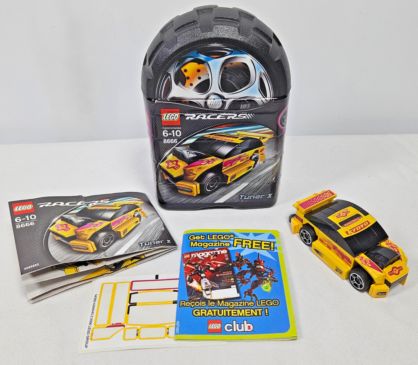 LEGO Racers 8666 CIB Tuner X 2006 Complete with Box Manual &amp; all Parts - $7.95
